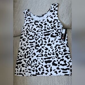 Tango Mango Soft Black and White Animal Print Women's Top